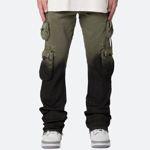 mnml B569 Cargo Flare Denim - Olive/Black Size 38Olive/Black / 38